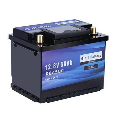 গুণ 12V 56Ah LiFePO4 স্টার্টার ব্যাটারি 500CCA ব্লুটুথ মেরিন RV ট্রাক লিথিয়াম ব্যাটারি স্মার্ট BMS সহ কারখানা