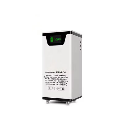 গুণ 51.2V 300Ah ফ্লোর মাউন্টেড LiFePO4 ব্যাটারি 15.36kWh সোলার স্টোরেজ এলসিডি ডিসপ্লে সহ স্মার্ট বিএমএস RS485 CAN IP55 রেটযুক্ত হোলসেল এবং প্রাইভেট লেবেল সলিউশন কারখানা