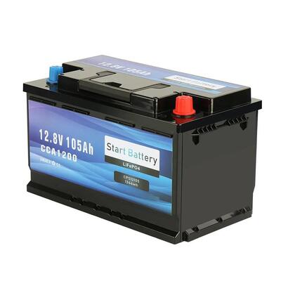 গুণ 12.8V 105Ah হাই ক্র্যাঙ্ক LiFePO4 ব্যাটারি1344Wh 1200CCA এক্সট্রিম স্টার্ট এবং গভীর চক্রের জন্য OEM ODM পাইকারি পরিবেশকদের জন্য প্রস্তুত কারখানা
