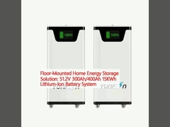 মেঝে-মাউন্টড হোম এনার্জি স্টোরেজ সলিউশনঃ 51.2V 300Ah/400Ah 15KWh লিথিয়াম-আয়ন ব্যাটারি সিস্টেম